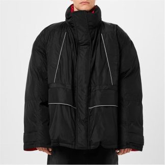 BALENCIAGA Wrap Parka Jacket Men Black  for sale