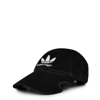 BALENCIAGA X Adidas Co-Branding Cap Men Blk/Wht 1077  for sale