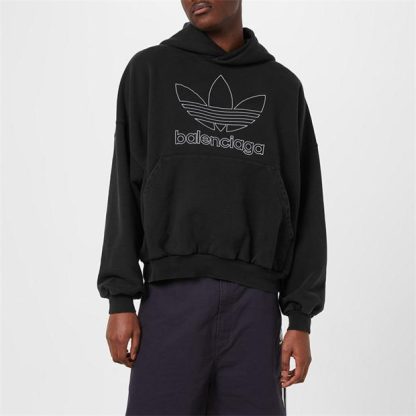 BALENCIAGA X Adidas Logo Hoodie Men OTH Hoodies Blk/Wht 1070 for sale