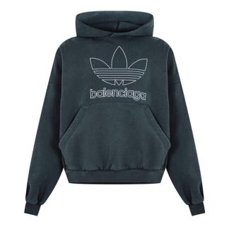 BALENCIAGA X Adidas Logo Hoodie Men OTH Hoodies Grn/Wht 3775 for sale