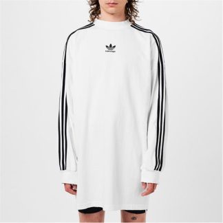 BALENCIAGA X Adidas Oversized Long Sleeve T-Shirt Men Oversized T-Shirts Wht/Blk 1156 for sale