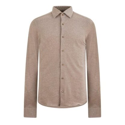 BOSS Boss C-Hal-Kent-C3-223 10230023 04 Men Plain Shirt - Long Sleeve Med Beige 260 for sale