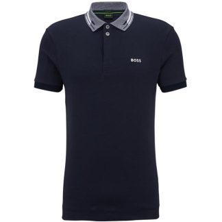 BOSS Boss Paddy 1 10246525 01 Men Short Sleeve Polos Dark Blue 402 for sale