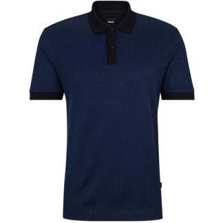 BOSS Boss Parlay 425 10258155 01 Men Short Sleeve Polos Dark Blue for sale