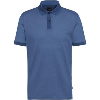 BOSS Boss Parlay 425 10258155 01 Men Short Sleeve Polos Open Blue for sale