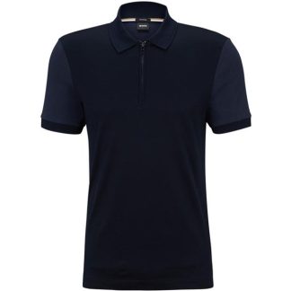 BOSS Boss Polston 34 10242405 01 Men Short Sleeve Polos Dark Blue 404 for sale