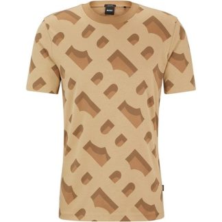 BOSS Boss Tiburt 419 10258157 01 Men Regular Fit T-Shirts Medium Beige for sale