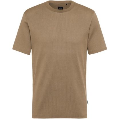 BOSS Boss Tiburt 426 10258155 01 Men Regular Fit T-Shirts Med Beige 260 for sale