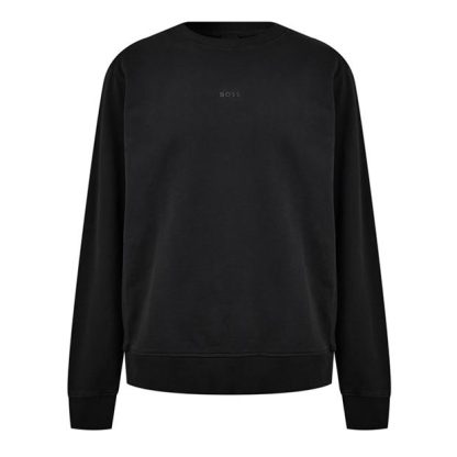 BOSS Boss Wefade Sweater Men Crew Sweaters Black for sale