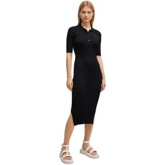 BOSS Button Placket Dress Women Black 001  for sale