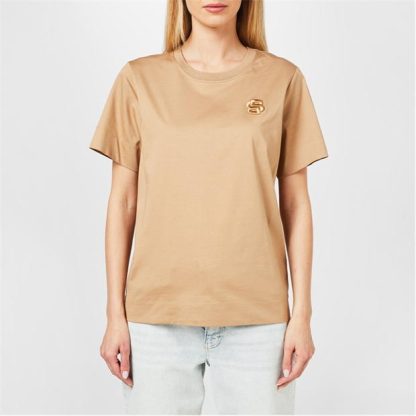 BOSS Elphi T-Shirt Women Regular Fit T-Shirts Med Beige 260 for sale