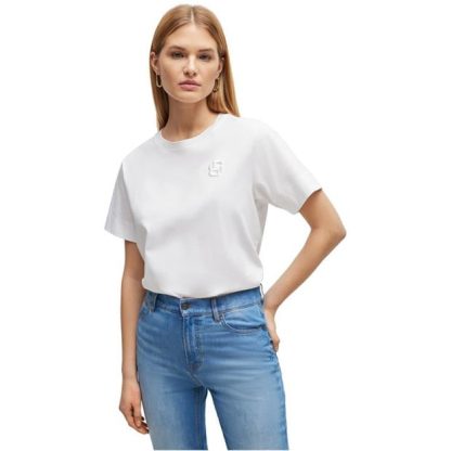 BOSS Elphi T-Shirt Women Regular Fit T-Shirts White 100 for sale