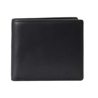 BOSS Leather Bifold Wallet Unisex Black 001  for sale