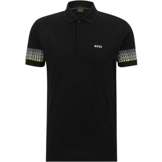 BOSS Paddy 2 Polo Shirt Men Short Sleeve Polos Black 001 for sale