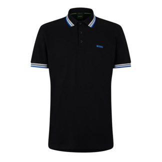 BOSS Paddy Polo Shirt Men Short Sleeve Polos Black 006 for sale