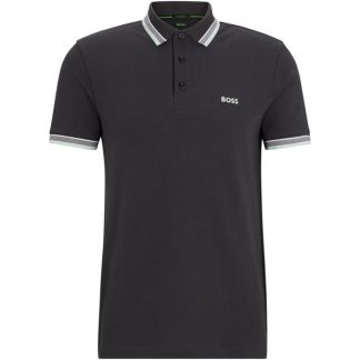 BOSS Paddy Polo Shirt Men Short Sleeve Polos Charcoal 016 for sale