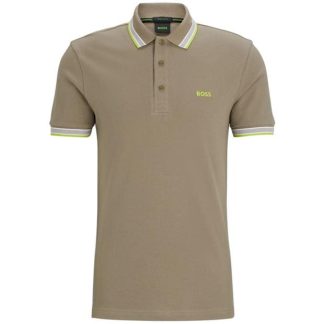 BOSS Paddy Polo Shirt Men Short Sleeve Polos Lght/PasGrn 335 for sale