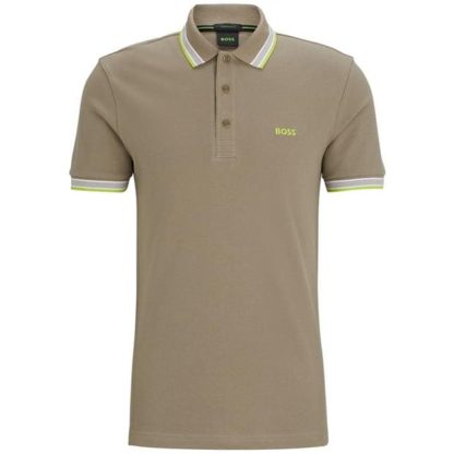 BOSS Paddy Polo Shirt Men Short Sleeve Polos Lght/PasGrn 335 for sale