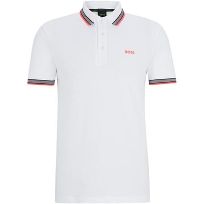 BOSS Paddy Polo Shirt Men Short Sleeve Polos Natural 103 for sale