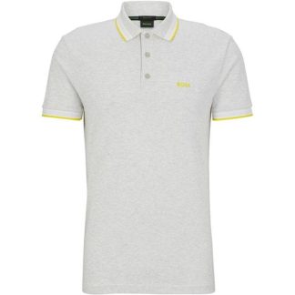 BOSS Paddy Polo Shirt Men Short Sleeve Polos Pstl Grey 055 for sale