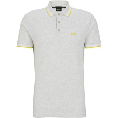 BOSS Paddy Polo Shirt Men Short Sleeve Polos Pstl Grey 055 for sale