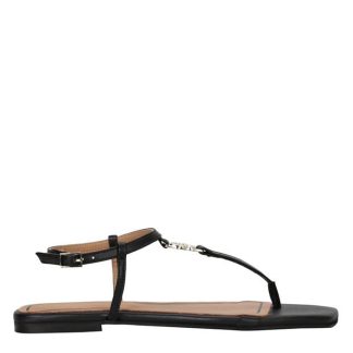 BOSS Rose Thong Flat Sandals Women Black  for sale