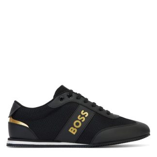 BOSS Rusham Low Trainers Men Low Trainers Black Gold 007 for sale