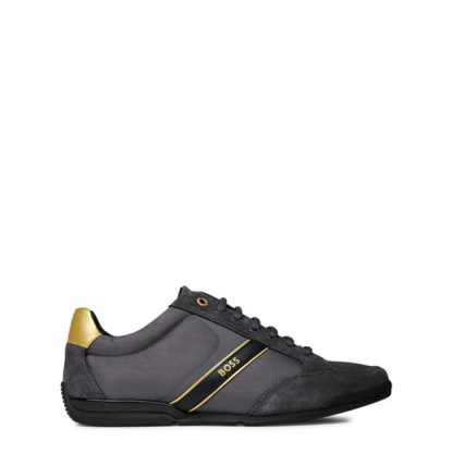 BOSS Saturn Mesh Trainers Men Low Trainers Blk/Gold for sale