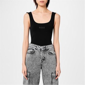 BOSS Stmt_Tank Top 10252715 01 Women Pyjama Cami Tops Black for sale