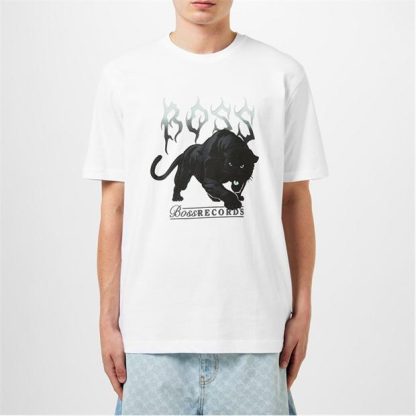 BOSS Teepantera 10257879 01 Men Regular Fit T-Shirts White 100 for sale