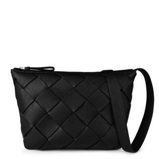 BOTTEGA VENETA BV Intreccio Bag Sn44 Unisex Black Silver  for sale