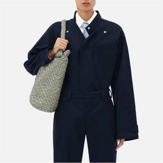 BOTTEGA VENETA Bonded Jacket Men Black/Navy  for sale