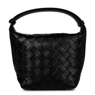 BOTTEGA VENETA Candy Wallace Women Mini Bags Black/Gold for sale