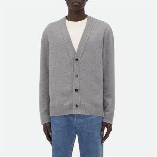 BOTTEGA VENETA Cashmere Cardigan Men Light Grey  for sale