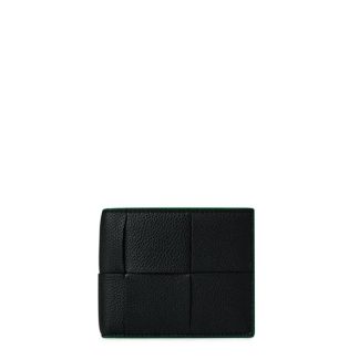 BOTTEGA VENETA Cassette Bi-Fold Wallet Unisex Billfold Wallets Black 1045 for sale