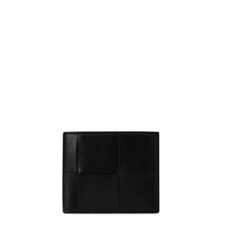 BOTTEGA VENETA Cassette Bi-Fold Wallet Unisex Billfold Wallets Black for sale