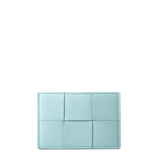 BOTTEGA VENETA Cassette Credit Card Case Women Card Holders Teal/Gld for sale