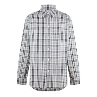 BOTTEGA VENETA Checked Cotton Shirt Men Chalk/Yellow  for sale