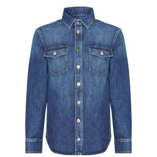 BOTTEGA VENETA Denim Shirt Men Mid Blue 4715  for sale