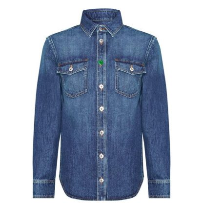 BOTTEGA VENETA Denim Shirt Men Mid Blue 4715  for sale