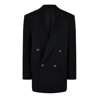 BOTTEGA VENETA Embellished Double Breasted Wool Blazer Women Black 1000  for sale