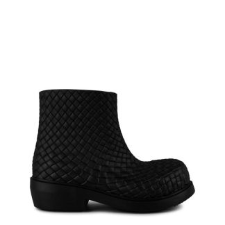 BOTTEGA VENETA Fireman Ankle Boot Women Flat Ankle Boots Black for sale