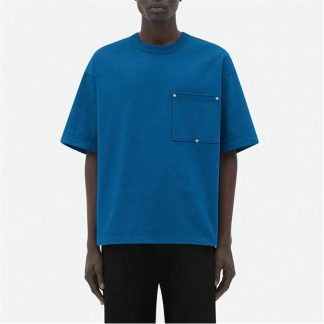 BOTTEGA VENETA Heavy Jersey T-Shirt Men Pacific 4111  for sale