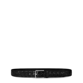 BOTTEGA VENETA Intrecciato Belt Unisex Black 8803  for sale