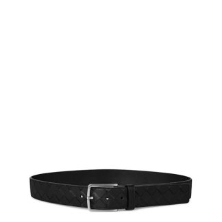 BOTTEGA VENETA Intrecciato Belt Unisex Leather Belt Black 8803 for sale