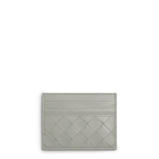 BOTTEGA VENETA Intrecciato Credit Card Case Women Card Holders Agate/Gold for sale