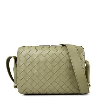 BOTTEGA VENETA Intrecciato Loop Crossbody Bag Unisex Silver  for sale