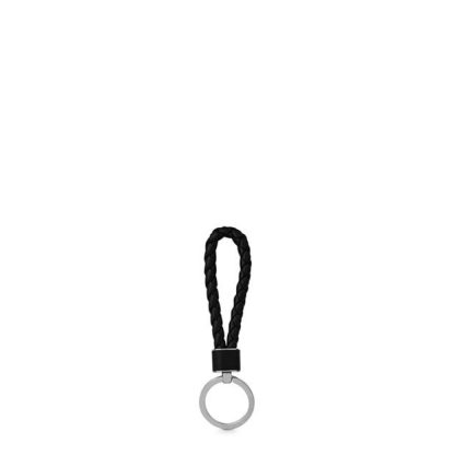 BOTTEGA VENETA Intreccio Key Ring Unisex Black  for sale