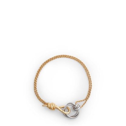 BOTTEGA VENETA Knot Bracelet Women Silver/Gold  for sale