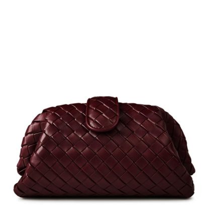 BOTTEGA VENETA Lauren 1980 Teen Clutch With Chain Women Clutch Bags Barolo/Brass for sale